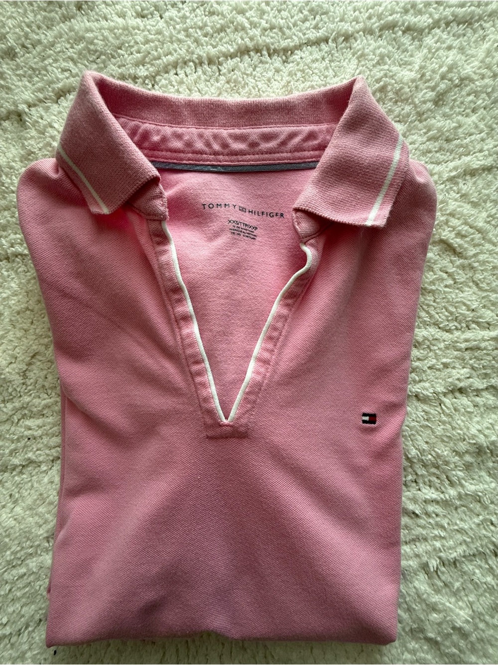 Tommy Hilfiger Pink Short Sleeve Polo Top - Picture 2 of 5